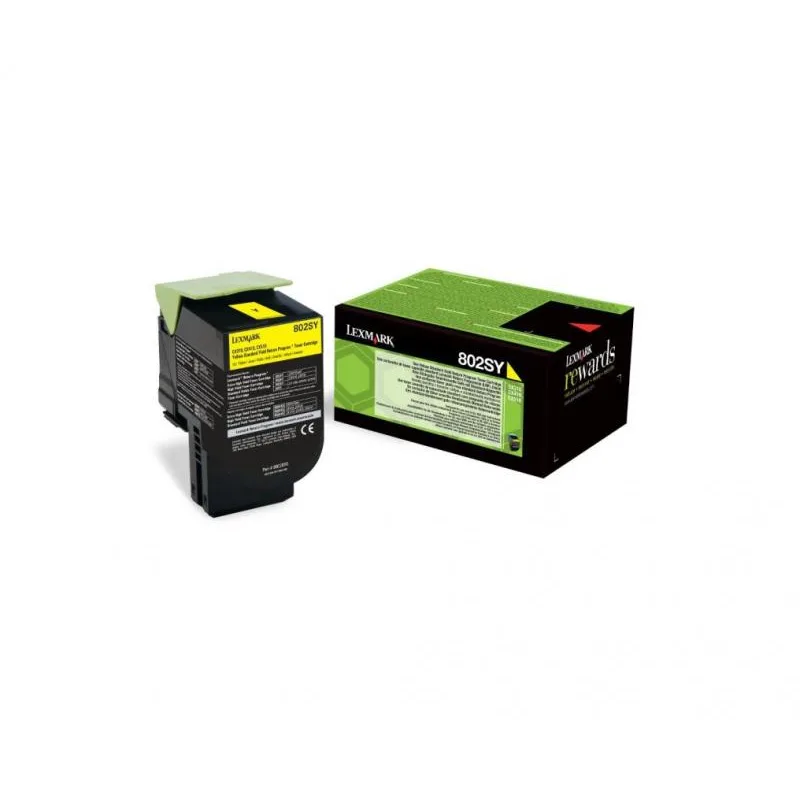 Lexmark 80C2SY0 Cartus toner Yellow, ORIGINAL, Return Program, Standard Capacity, 2k