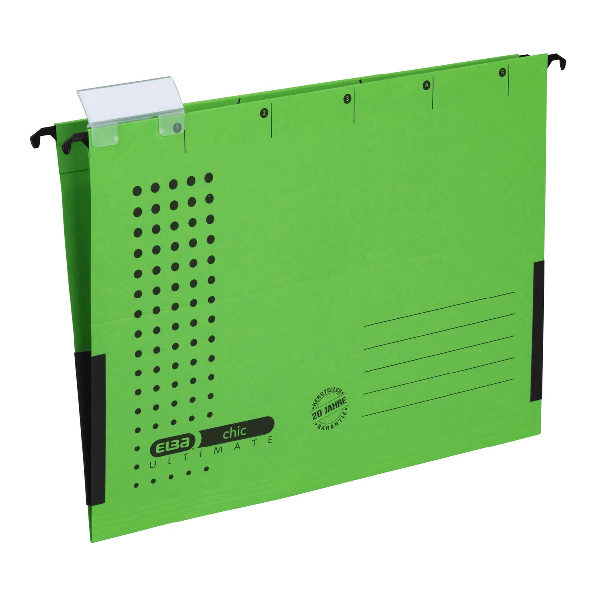Elba Dosar suspendat cu burduf A4 Blue Angel, 330 coli, verde