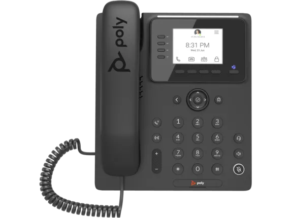 HP Poly CCX 350 Business Media Phone for Microsoft Teams and PoE-enabled 