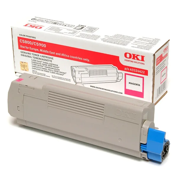 43324422 Toner original Magenta pt OKI C5800, C5900, C5550 M