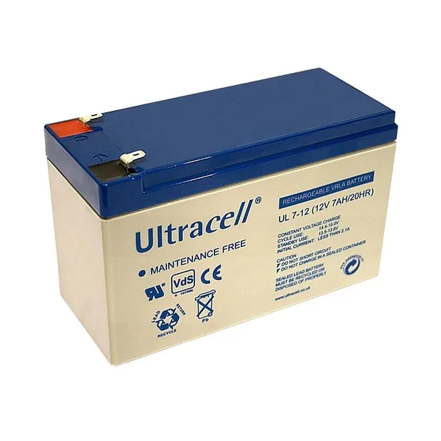 Ultracell Acumulator etans tip gel 12V - 7.2A, dimensiuni 151 x 65 x h 94 mm