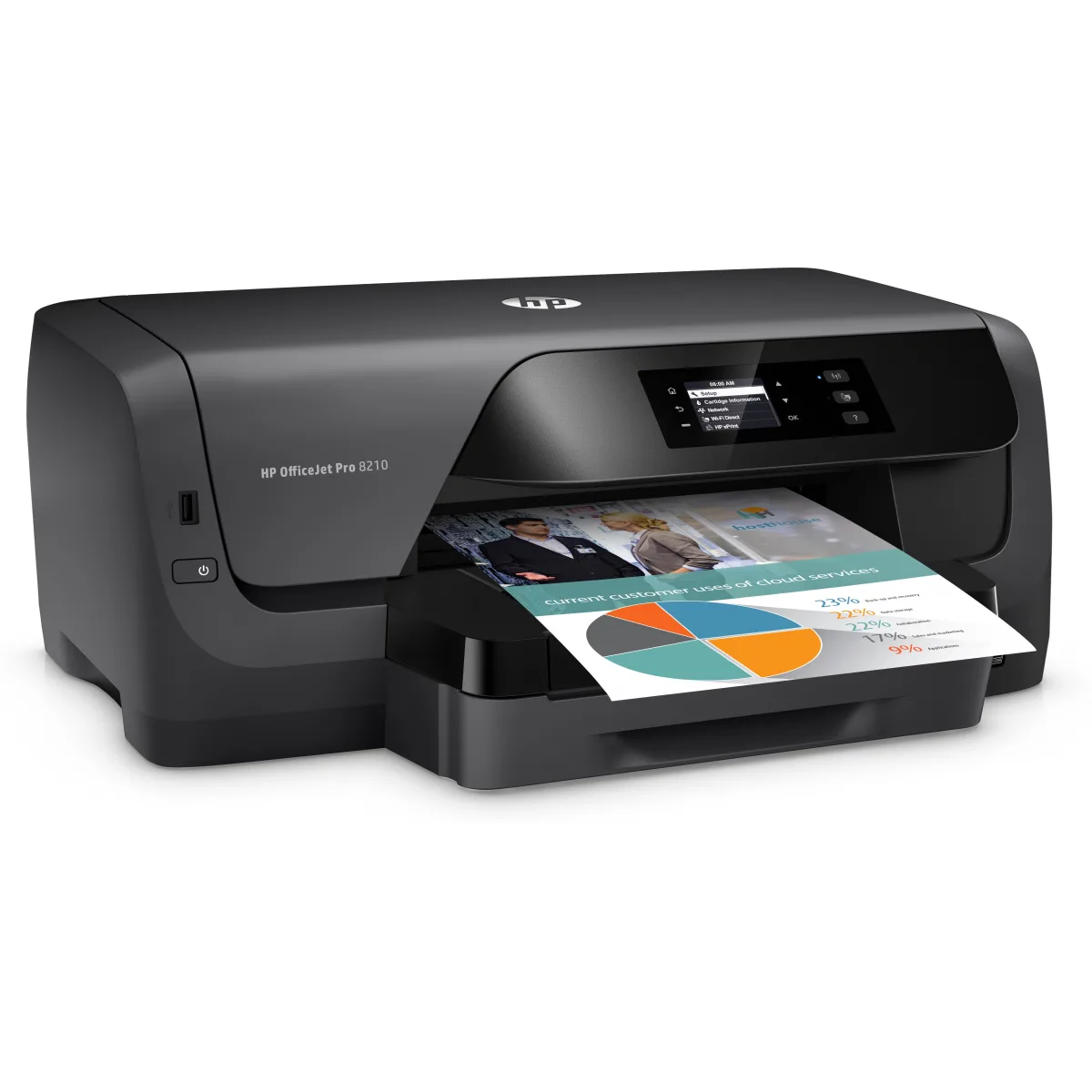 HP OfficeJet Pro 8210 imprimanta color A4 wireless D9L63A angle