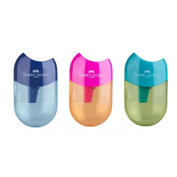 Faber-Castell Ascutitoare plastic cu container Apple Trend 2019