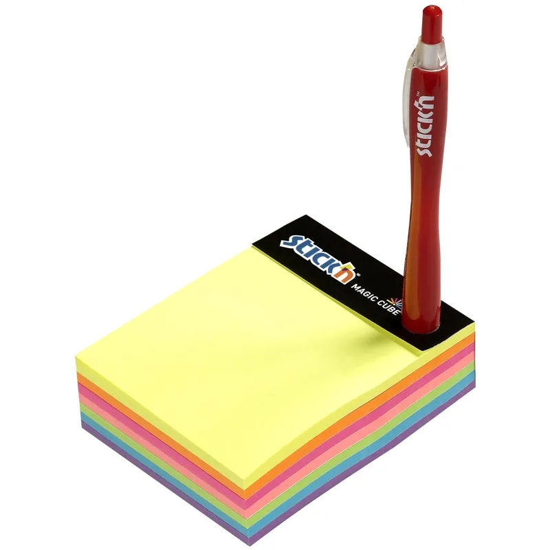Hopax Magic Cube notes adeziv 101x76mm 280 file 7 culori neon