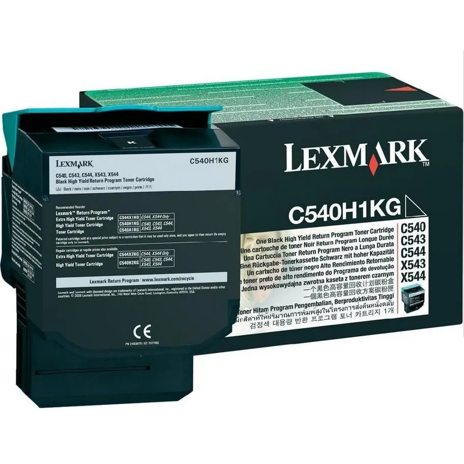 Lexmark C540H1KG Cartus de toner negru, ORIGINAL, Return Program, High Capacity, 2.5K