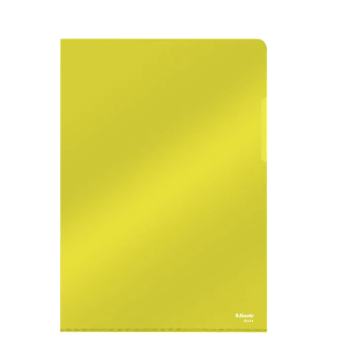 Esselte Mapa A4 PVC 150 microni, deschidere sus/lateral, galbena