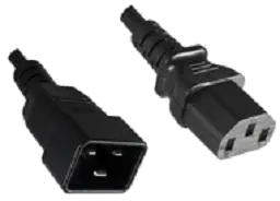 MicroConnect Prelungitor alimentare C13 la C20 2m negru