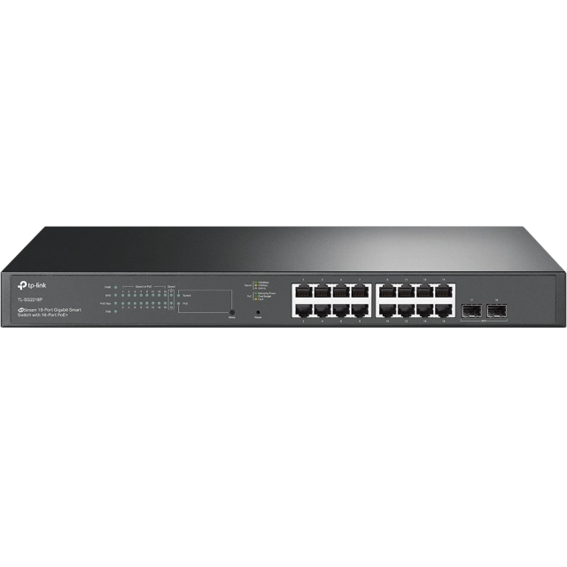 TP-Link TL-SG2218P switch 16 porturi Gigabit 2 Gigabit SFP 16 porturi POE