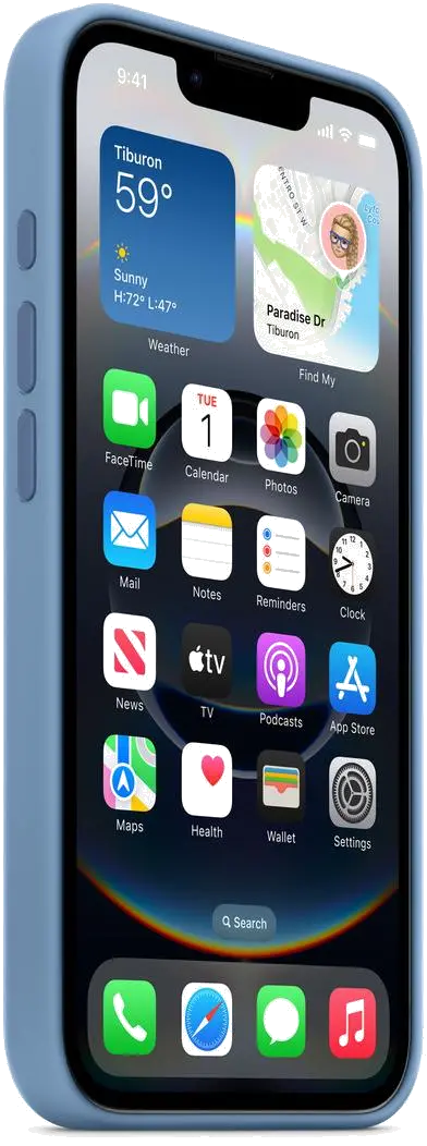 Apple Husa silicon iPhone 16e Winter Blue 
