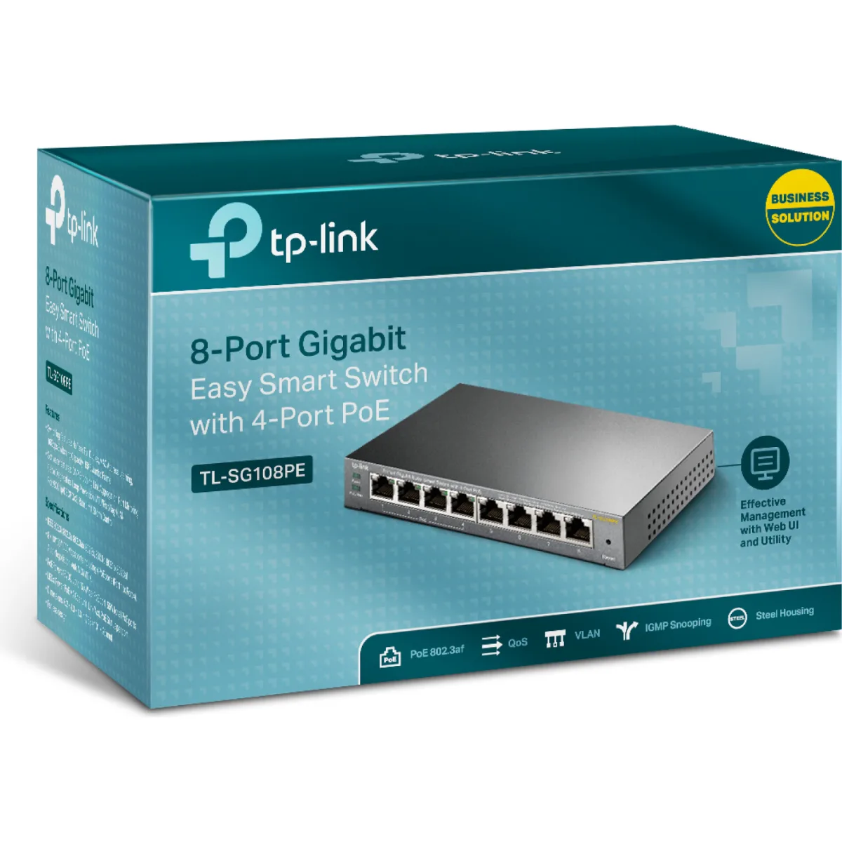 TP-Link SWITCH PoE 8 porturi Gigabit (4 PoE+), Easy Smart 