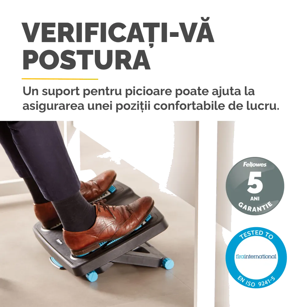 Fellowes Energizer Foot Support - suport ergonomic pentru picioare suprafata cu masaj 