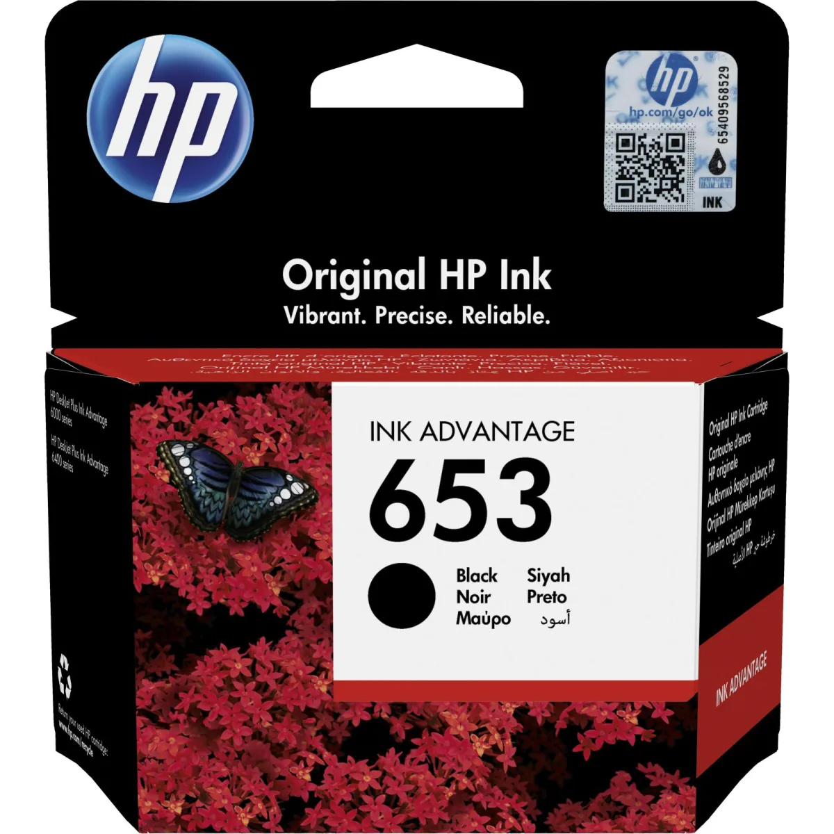 HP 3YM75AE Cartus cerneala No.653 negru standard, ORIGINAL, 360 pag.