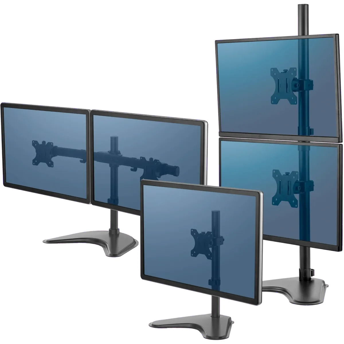 Fellowes Professional Series Freestanding Dual Horizontal Monitor Arm 