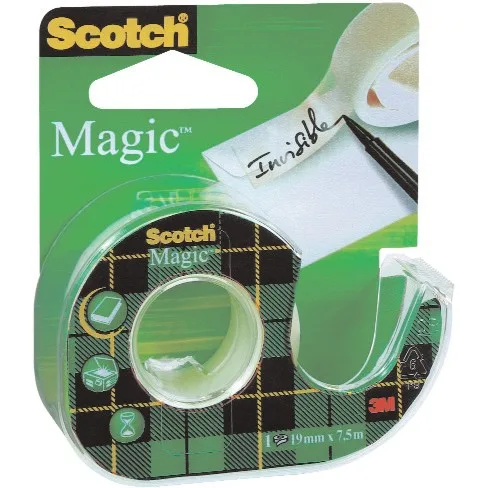 3M Banda adeziva Scotch Magic 19mmx7.5m cu dispenser