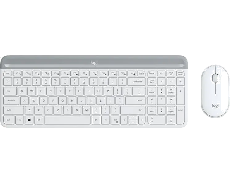 Logitech MK470 Slim Wireless Combo US International, Off-White