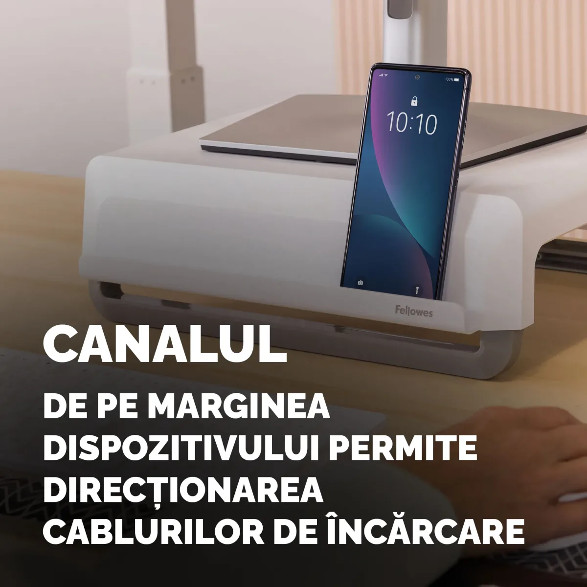 Fellowes Breyta suport pentru monitor reglabil pe inaltime suporta 15Kg alb 