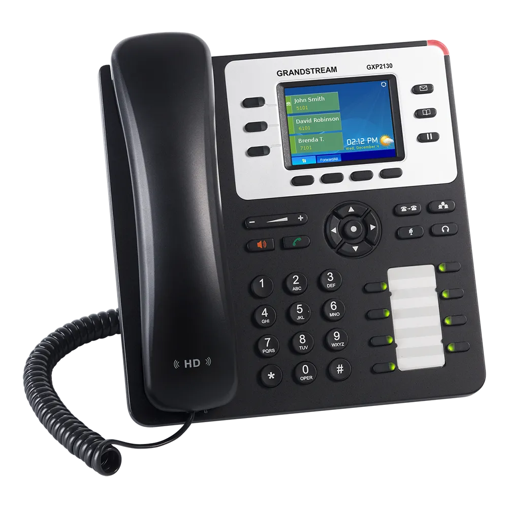 Grandstream Networks GXP2130 High-end IP phone, 3 SIP accounts, 3 lines, 2x GbE, PoE 