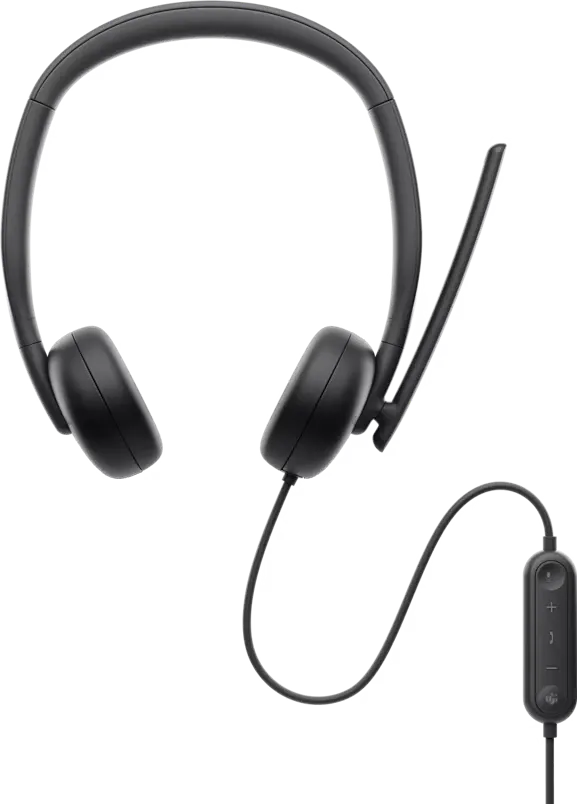 Dell Casca WH3024, cu fir, Binaural, On-Ear, conectare USB-C 