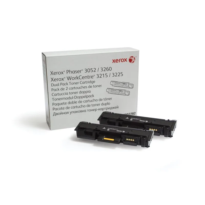 106R02782 Set 2 tonere negre original Xerox 3225 / 3215 / 3052 / 3260 2x3000 pg