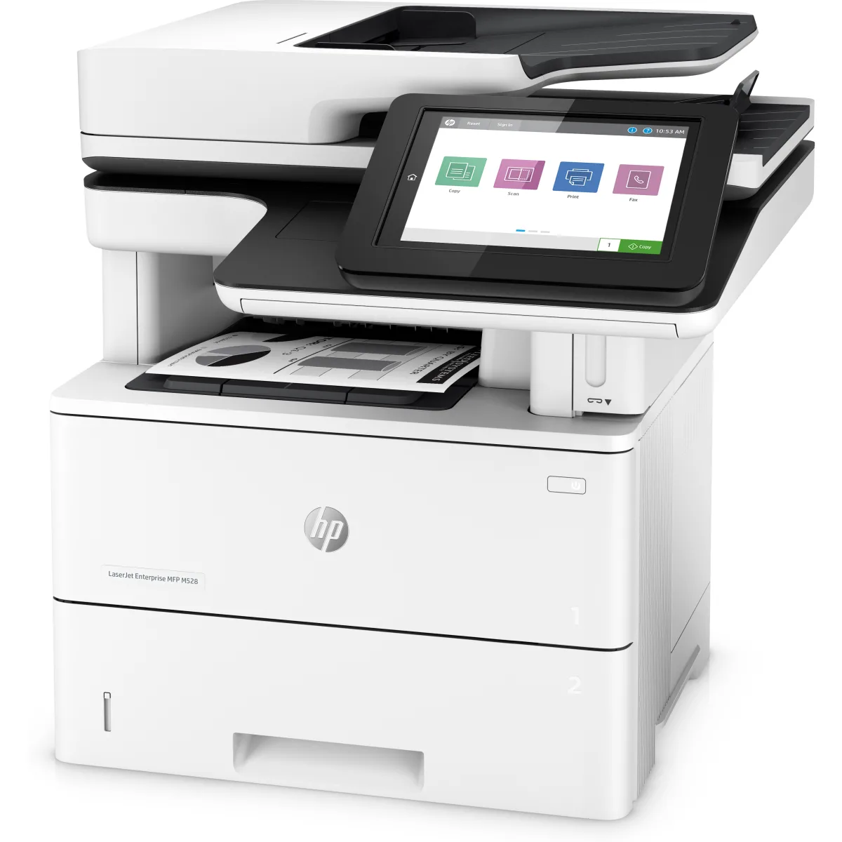 HP LaserJet Enterprise M528f multifunctional mono fax (1PV65A) angle