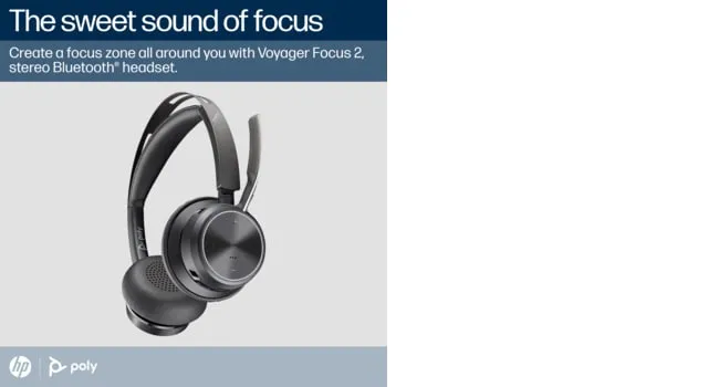 HP Poly Casca Voyager Focus 2 -M cu suport de incarcare, Binaural, On-Ear, USB-C/A 