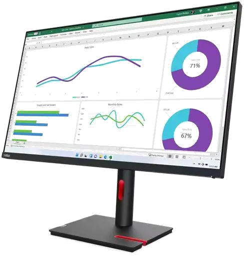 Lenovo ThinkVision T32h-30 monitor 31.5 inch IPS QHD USB-C RJ45 
