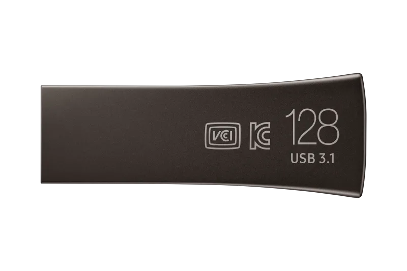 Samsung Memorie USB 128GB Bar Plus, USB 3.1 Gen1, viteza 400/MBs, Titan Gray 