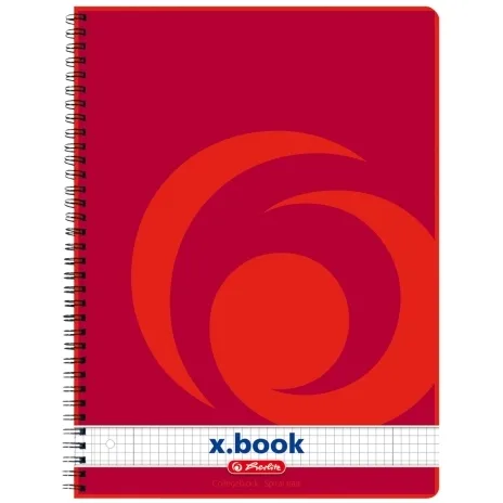 Herlitz Caiet A4 matematica X.Book spirala 160 file 70g, microperforat