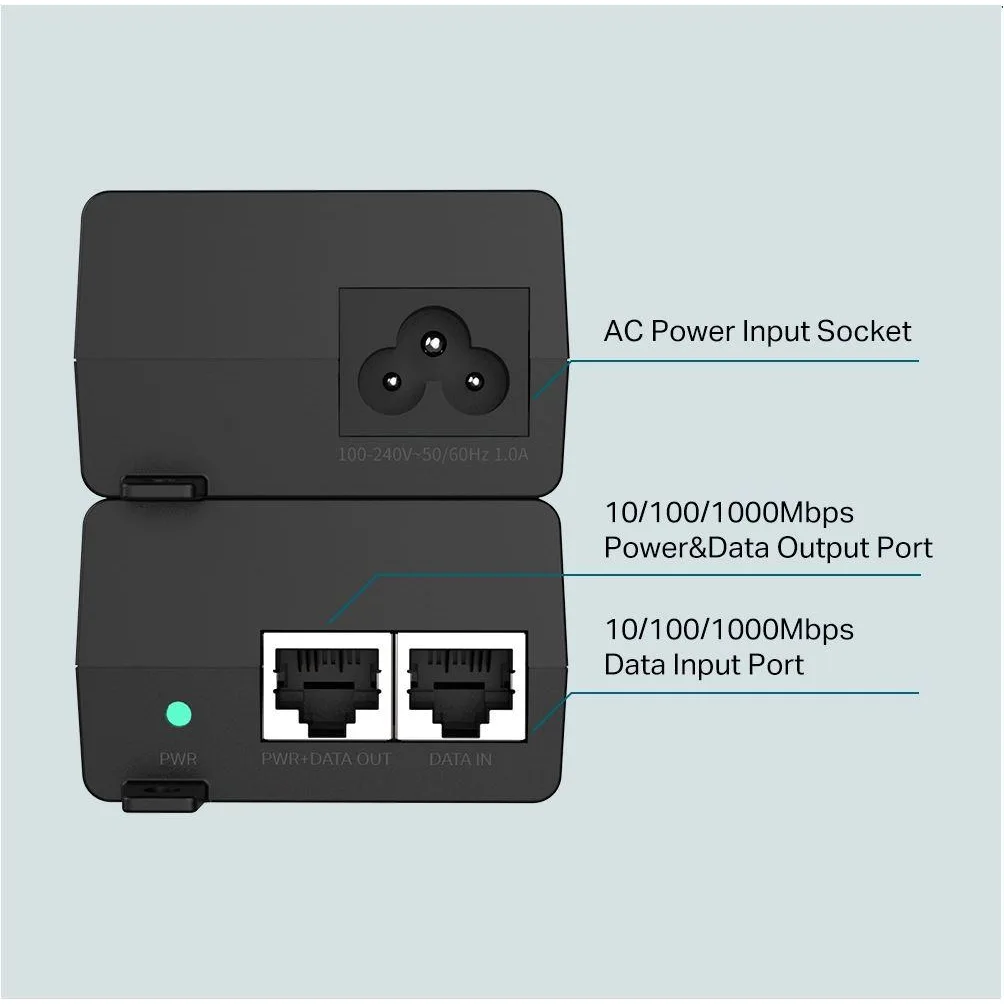 TP-Link Injector PoE+, Gigabit in/out, IEEE 802.3af/at, 30W, max. 100m lifestyle