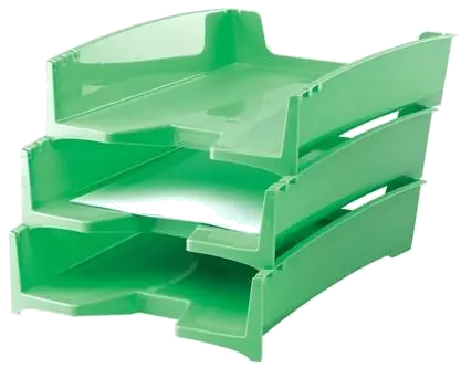 Fellowes Tavita documente suprapozabila Green2Desk, plastic reciclat, verde 