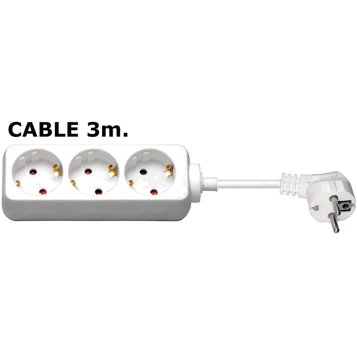 MicroConnect Prelungitor 3 prize Schuko 3m alb