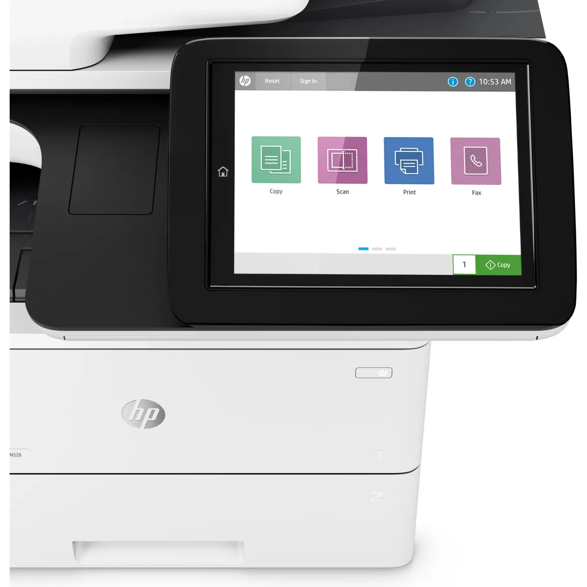 HP LaserJet Enterprise M528dn multifunctional mono A4 (1PV64A) angle