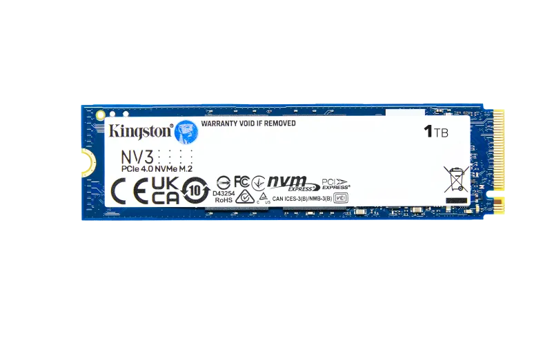 Kingston SNV3S SSD intern M2-2280 1TB PCI E 6000MB/s read 4000MB/s write 