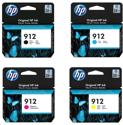 HP Set 4 cartuse No. 912 Original, Negru/Cyan/ Magenta/ Yellow lifestyle