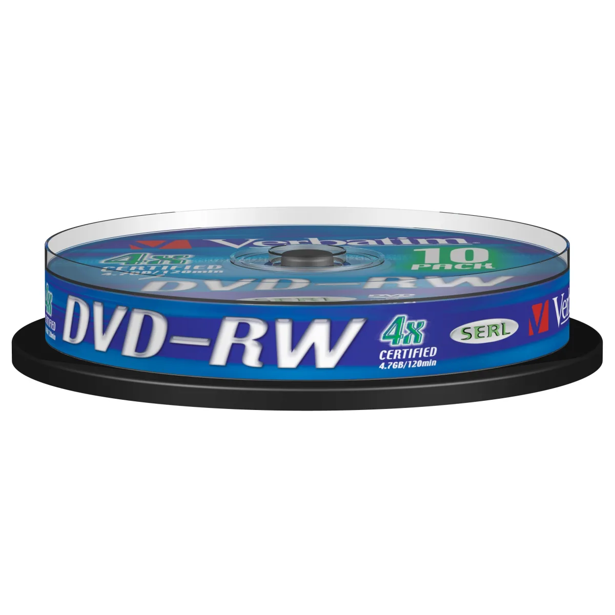 Verbatim Set 10 buc, DVD-RW 4x, 4.7GB, 120min, Matt Silver