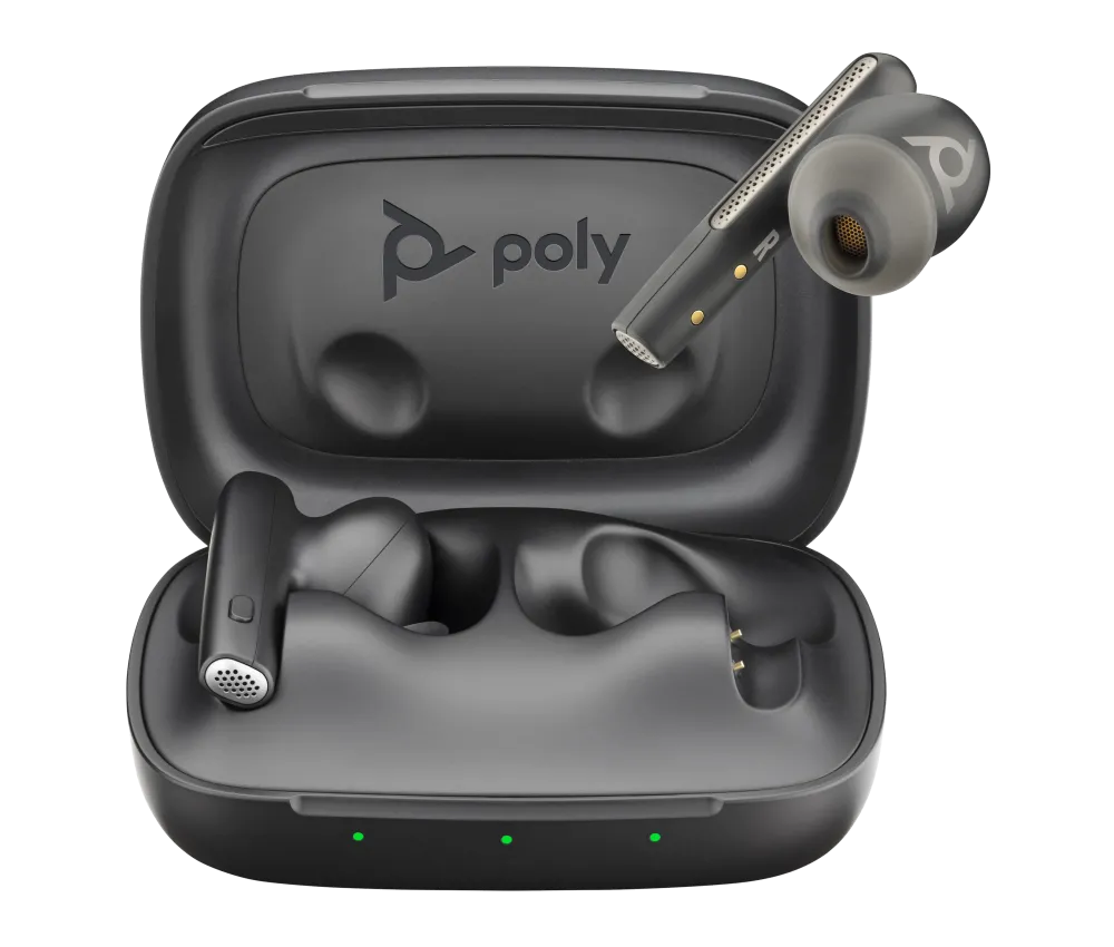 HP Casti Poly wireless Voyager Free 60 UC USB-C, charge case basic, black 
