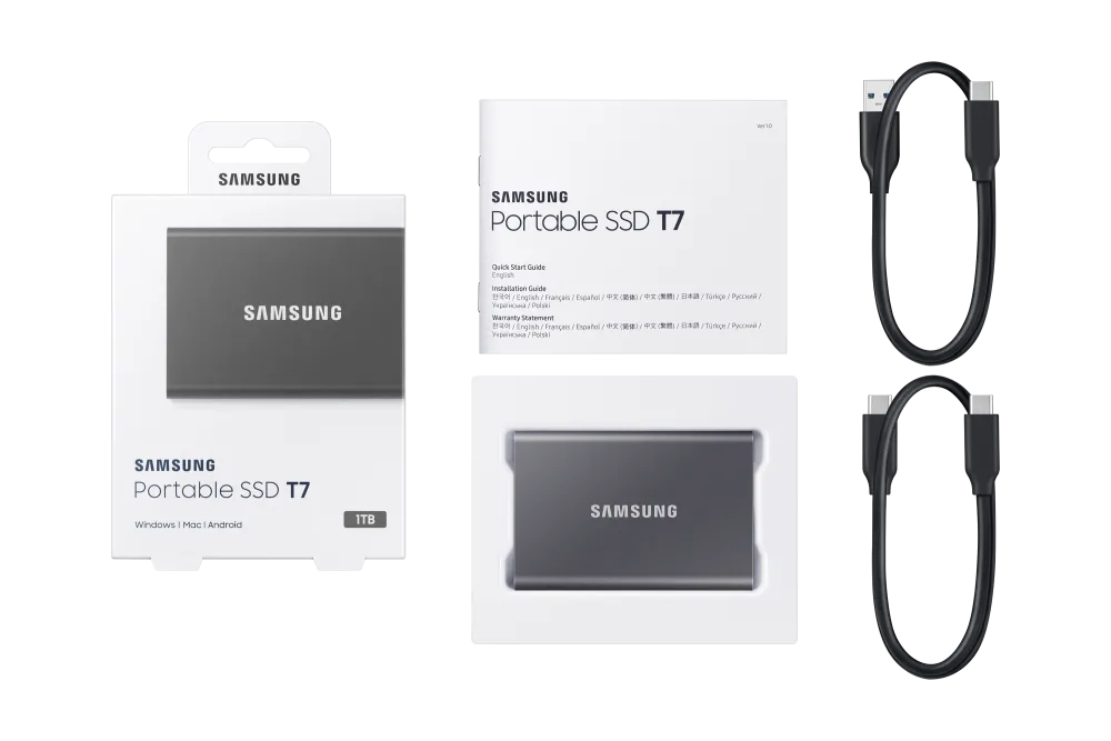 Samsung SSD extern T7 MU-PC1T0T/WW-1TB USB 3.2 
