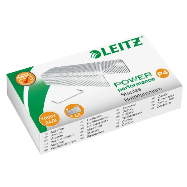 Leitz Capse 24/8 premium otel rezistent 1000/cutie 40 coli