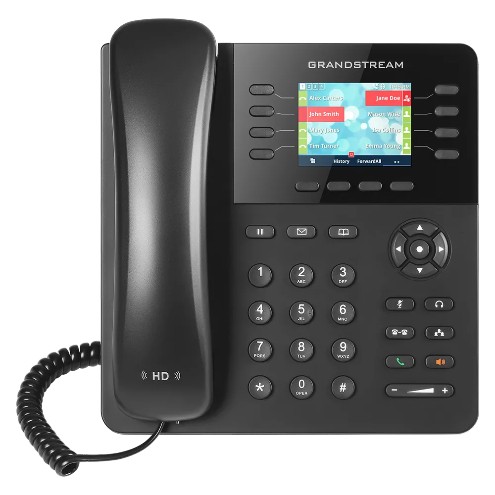 Grandstream Networks GXP2135 High-end IP phone, 4 SIP accounts, 8 lines, 2xGBE, PoE 