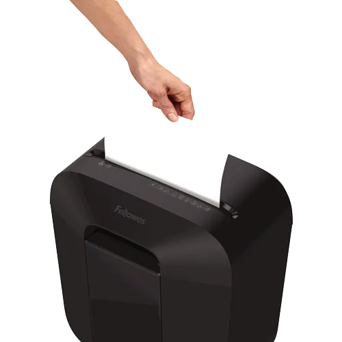 Fellowes Distrugator documente LX25M, 6 coli, mini-cut 4x12 mm, P-4, cos 11.5L 