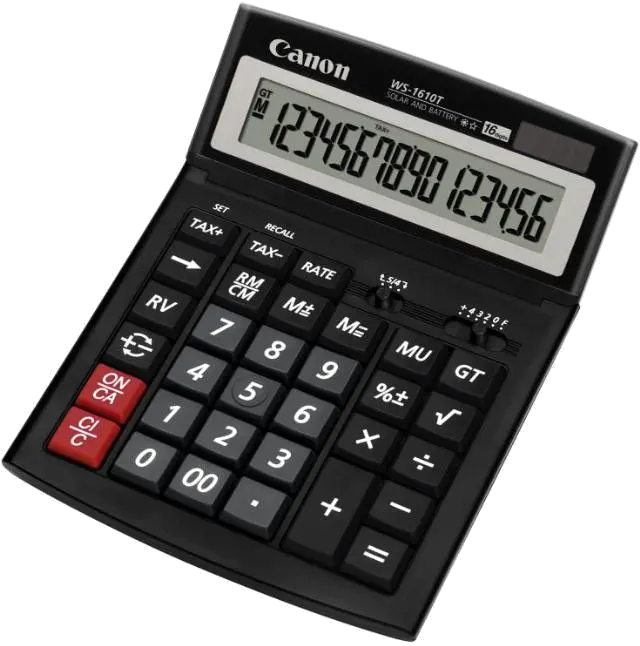 Canon Calculator birou 16 digiti display rabatabil taste mari dual power 