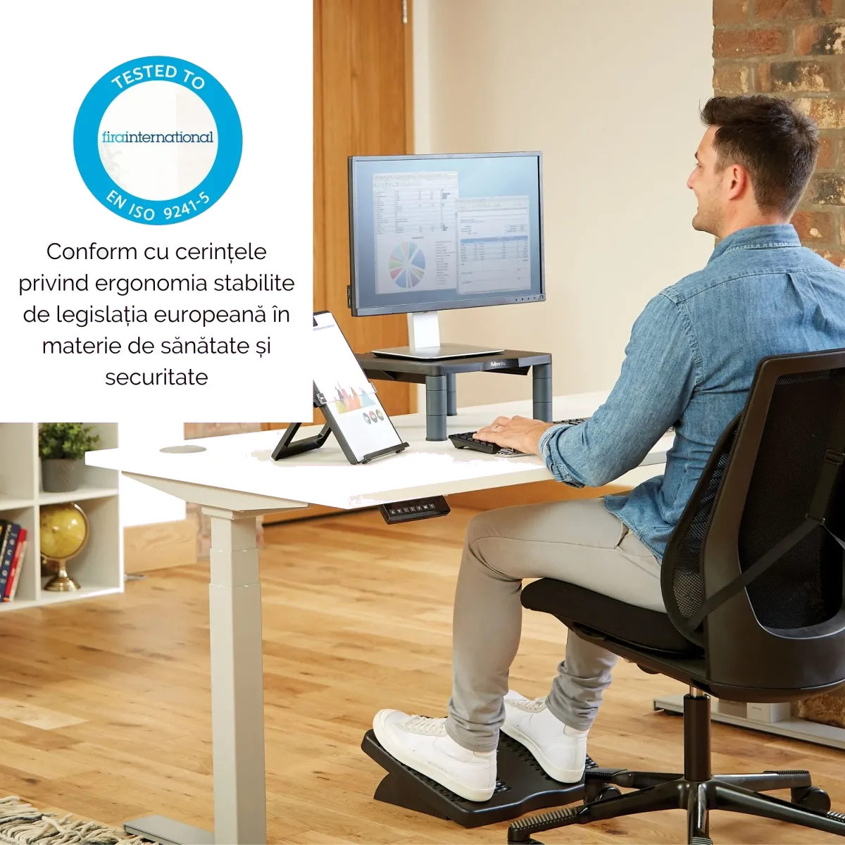Fellowes Premium monitor riser graphite - suport pentru monitor lifestyle
