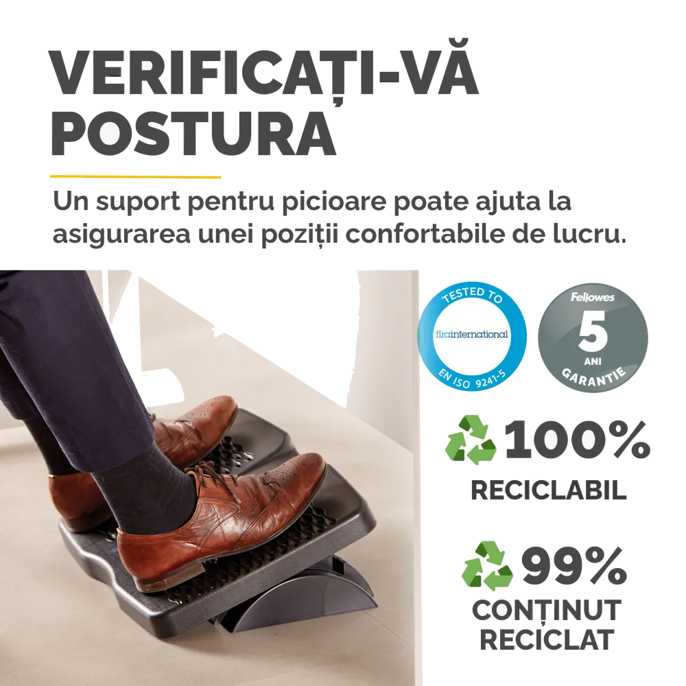 Fellowes Refresh foot suport - suport ergonomic pentru picioare 