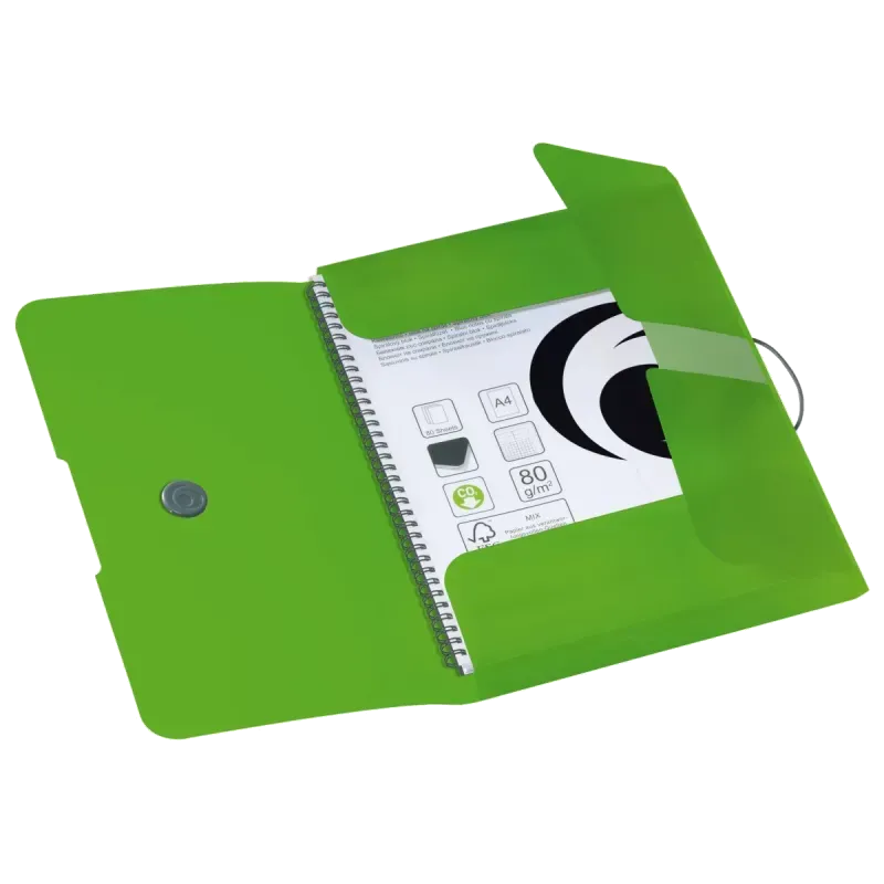 Herlitz Mapa A4 Easy Orga cu elastic verde, 300 coli