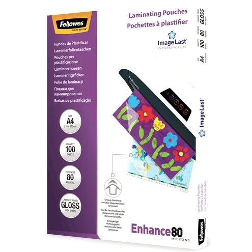 Fellowes Folie laminat A4 80mic 100buc top