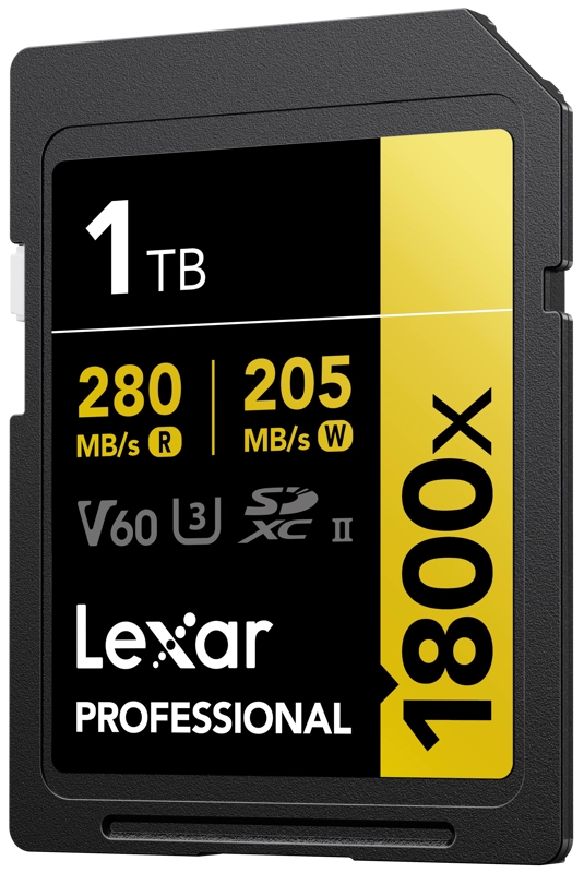 Lexar SDXC Pro 1800x U3 UHS-II R280/W210 (V60) 1TB 